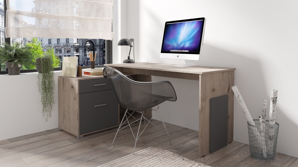 [BUREAU-COMO] BUREAU ANGLE  WELL/GRAFIT  COMO 110X76X167,5