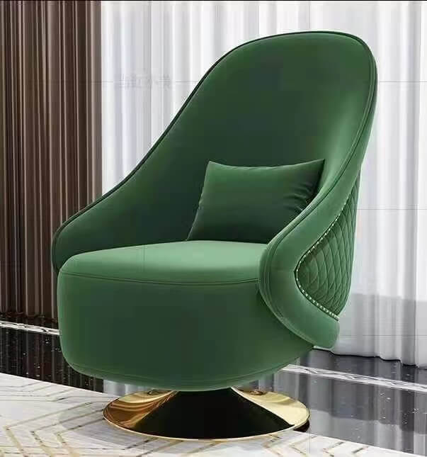[CHAISE-LC138] FAUTEUIL PIVOTANTE  70*8*96  360° ROTATION ORANGE VERT REF 1915