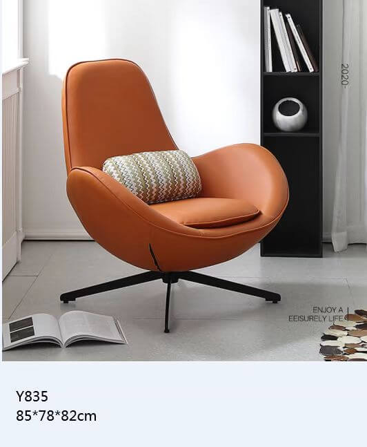 [CHAISE-Y835] SALON AMALIE 2101 1+2+3L DE CHAMBRE  85*78*82 REF 1298 ORANGE