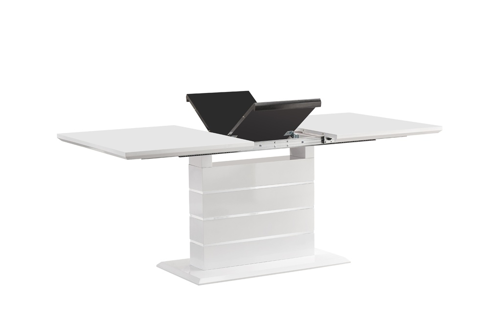 [TABLE-1045] TABLE BLANCHE RALLONGE 1045 140+40X90X76 