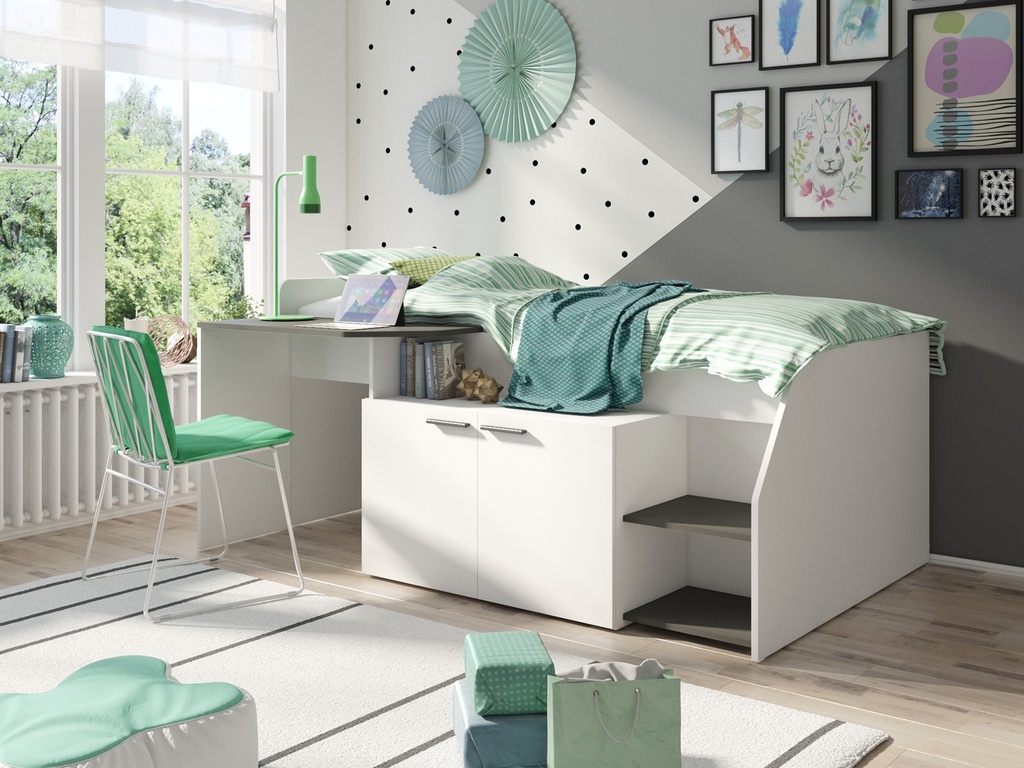[MULTI-LIT] LIT MULTI BLANC/GRIS W10227