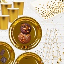 10 assiettes unies ctn arg/or/rose gold  17cm