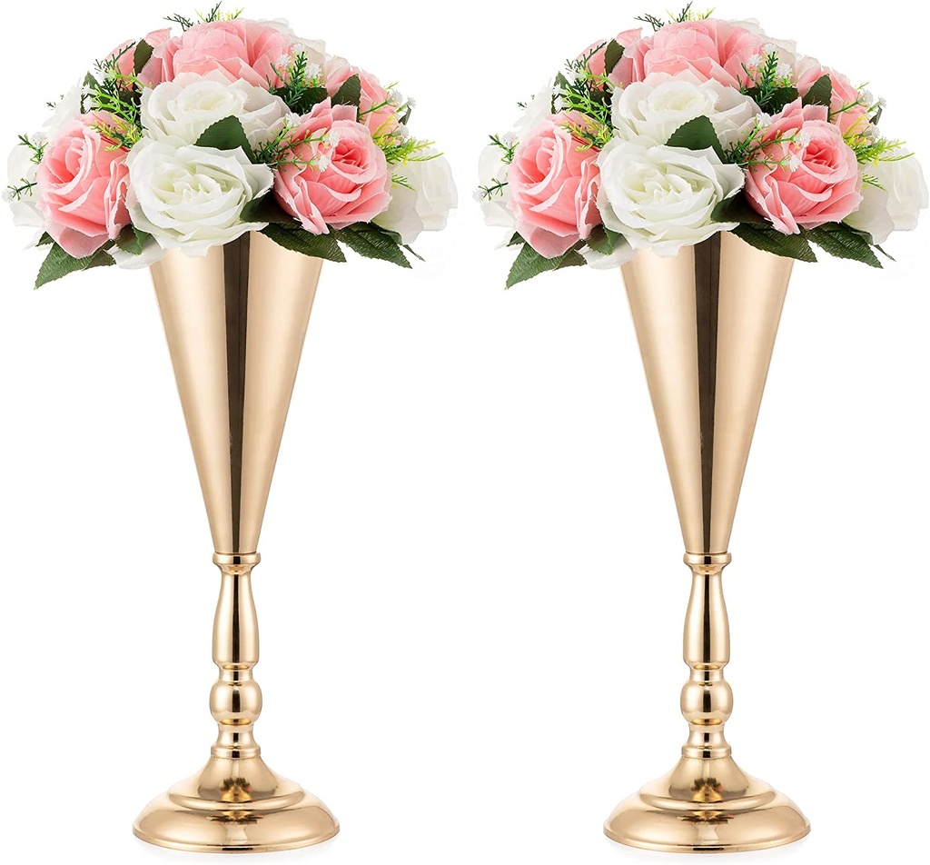 VASE DORE POUR CENTRE DE TABLE MARIAGE  40CM/47CM/54CM  DIVERS